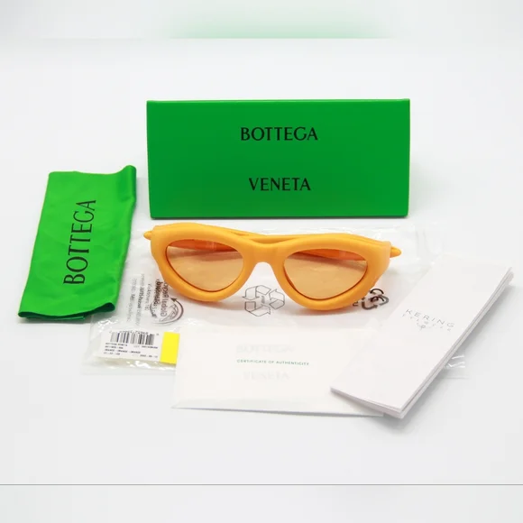 NEW BV1162S 004 BOTTEGA VENETA ORANGE UNISEX  SUNGLASSES - Picture 13 of 13